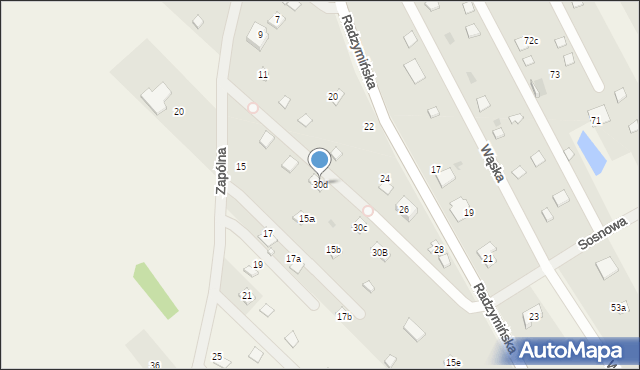 Kuligów, Radzymińska, 30d, mapa Kuligów