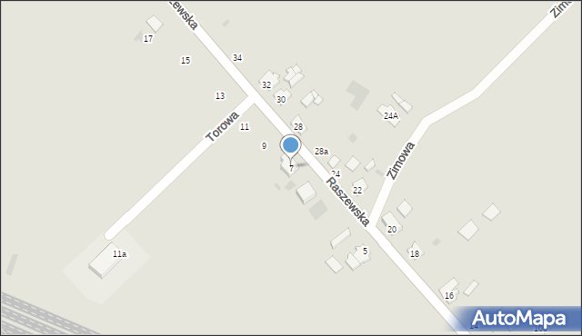 Kutno, Raszewska, 7, mapa Kutno
