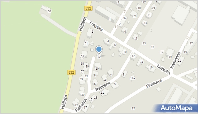 Kwidzyn, Radosna, 12, mapa Kwidzyn