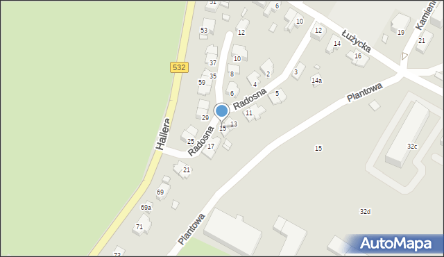 Kwidzyn, Radosna, 15, mapa Kwidzyn