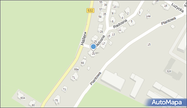 Kwidzyn, Radosna, 21, mapa Kwidzyn