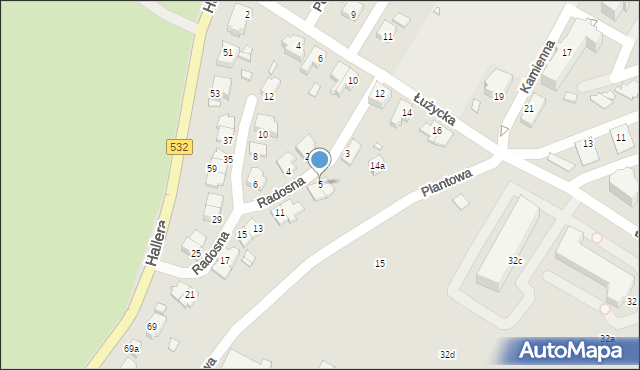 Kwidzyn, Radosna, 5, mapa Kwidzyn