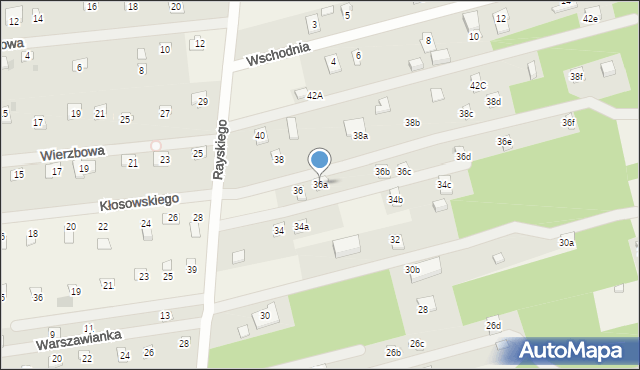 Łacha, Rayskiego Ludomiła, gen., 36a, mapa Łacha