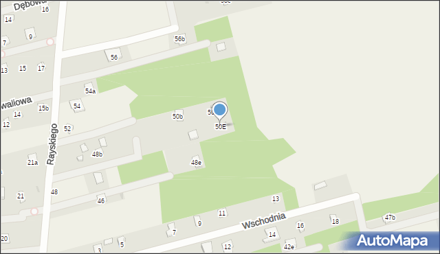 Łacha, Rayskiego Ludomiła, gen., 50E, mapa Łacha