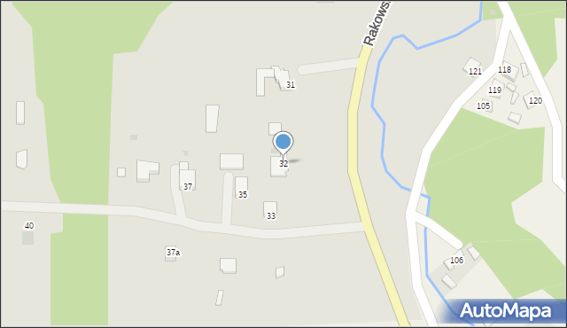 Łagów, Rakowska, 32, mapa Łagów