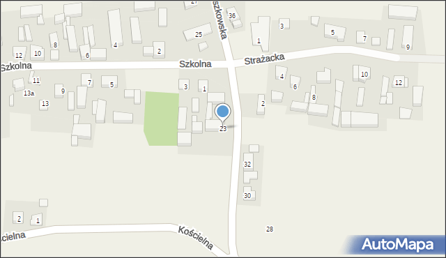 Łąkociny, Raszkowska, 23, mapa Łąkociny