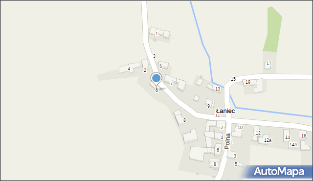 Łaniec, Raciborska, 6, mapa Łaniec