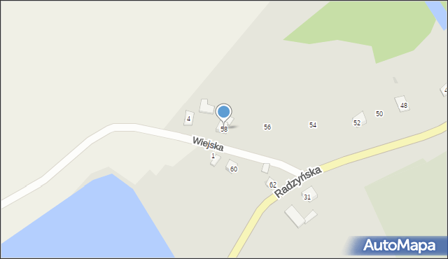 Łasin, Radzyńska, 58, mapa Łasin