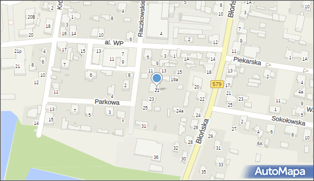 Leszno, Raczkowskiego Jana, ks., 21, mapa Leszno