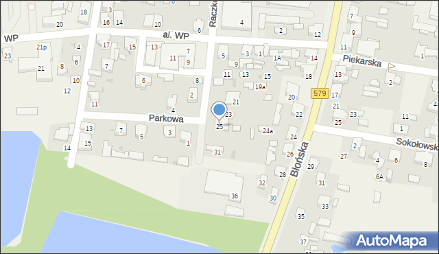 Leszno, Raczkowskiego Jana, ks., 25, mapa Leszno