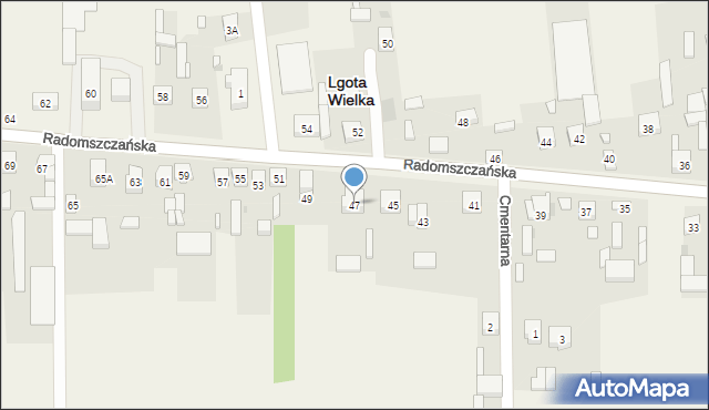 Lgota Wielka, Radomszczańska, 47, mapa Lgota Wielka