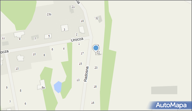 Linowiec, Radosna, 26, mapa Linowiec