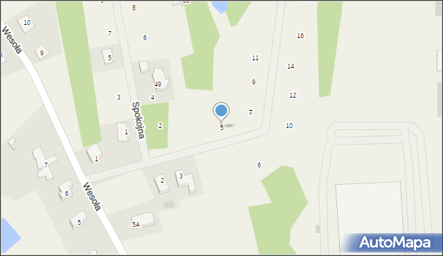 Linowiec, Radosna, 5, mapa Linowiec