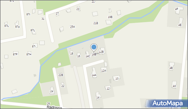 Lipowo, Radosna, 14B, mapa Lipowo