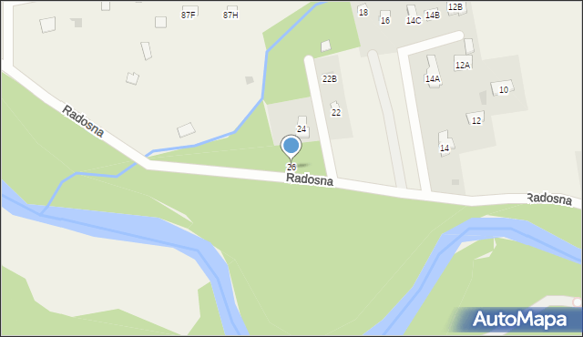 Lipowo, Radosna, 26, mapa Lipowo