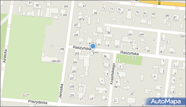 Łódź, Raszyńska, 3, mapa Łodzi