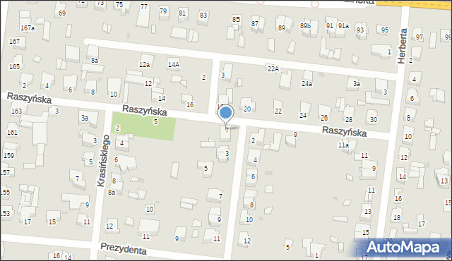 Łódź, Raszyńska, 7, mapa Łodzi