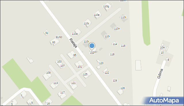 Łódź, Rataja Macieja, 112, mapa Łodzi