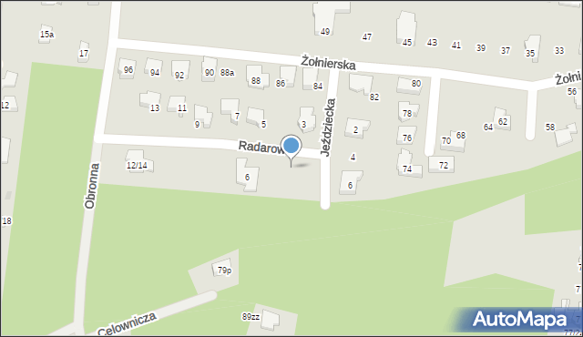 Łódź, Radarowa, 4, mapa Łodzi