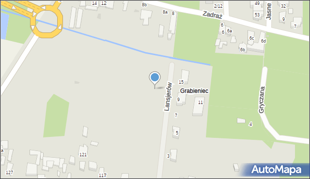 Łódź, Rąbieńska, 115bp, mapa Łodzi