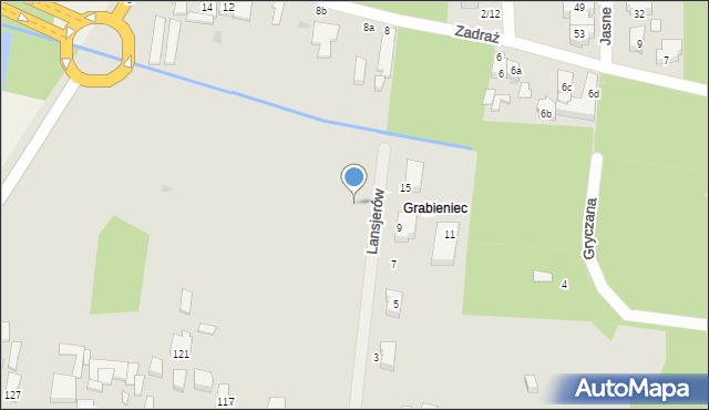 Łódź, Rąbieńska, 115br, mapa Łodzi