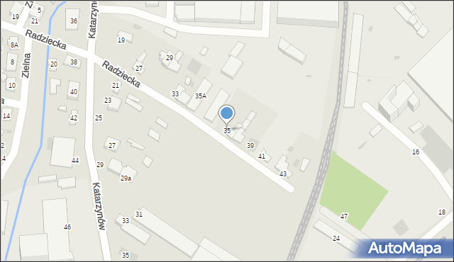 Łowicz, Radziecka, 35, mapa Łowicza