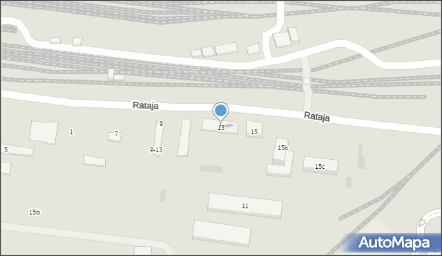 Lublin, Rataja Macieja, 13, mapa Lublina