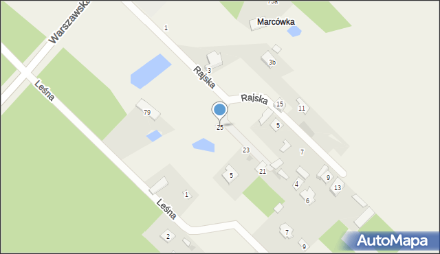 Lucynów, Rajska, 25, mapa Lucynów