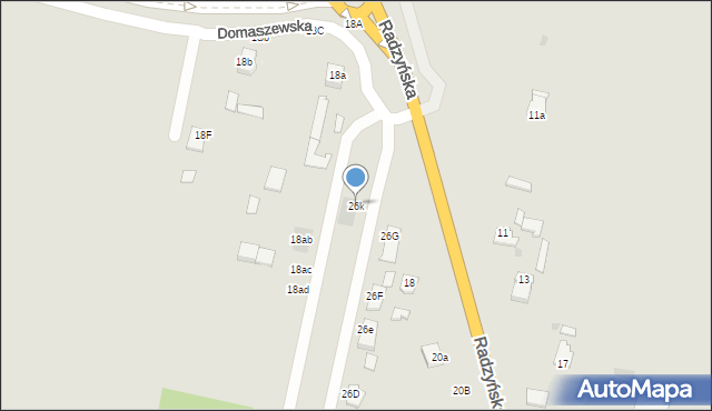 Łuków, Radzyńska, 26k, mapa Łuków