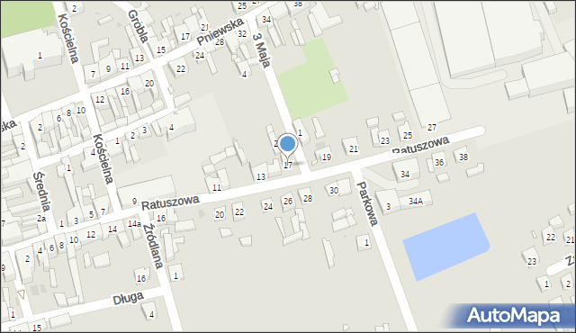 Lwówek, Ratuszowa, 17, mapa Lwówek