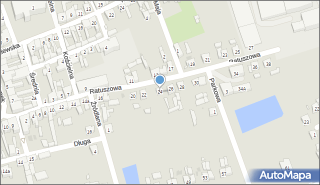 Lwówek, Ratuszowa, 24, mapa Lwówek