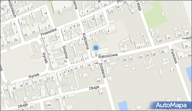 Lwówek, Ratuszowa, 9, mapa Lwówek