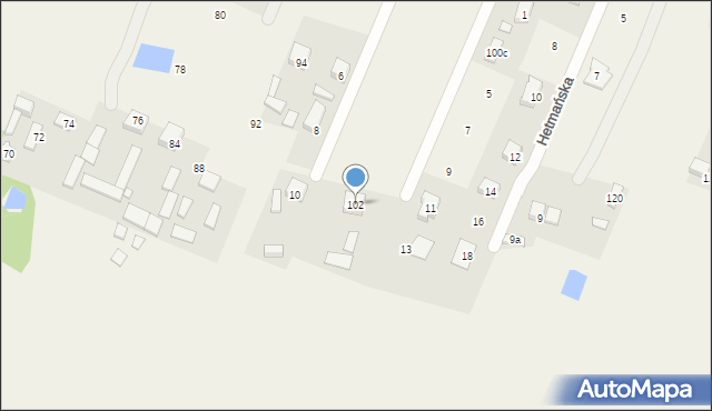 Majdan, Racławicka, 102, mapa Majdan