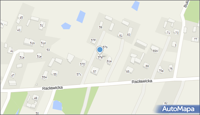 Majdan, Racławicka, 57a, mapa Majdan