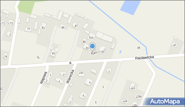 Majdan, Racławicka, 91A, mapa Majdan