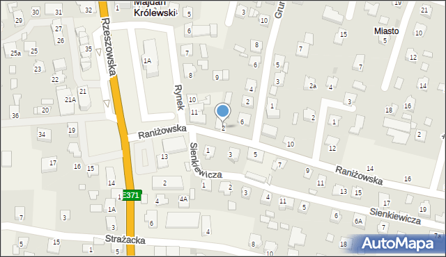 Majdan Królewski, Raniżowska, 2, mapa Majdan Królewski