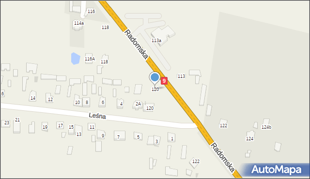 Makowiec, Radomska, 120, mapa Makowiec