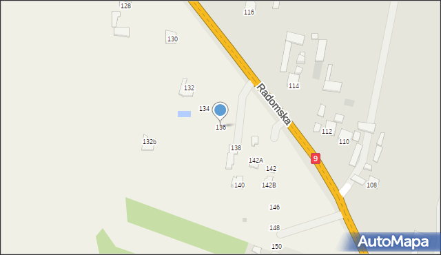 Makowiec, Radomska, 136, mapa Makowiec