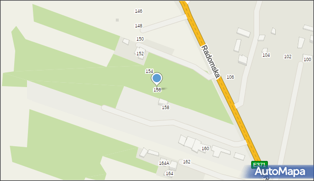 Makowiec, Radomska, 156, mapa Makowiec