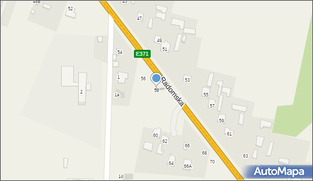 Makowiec, Radomska, 58, mapa Makowiec