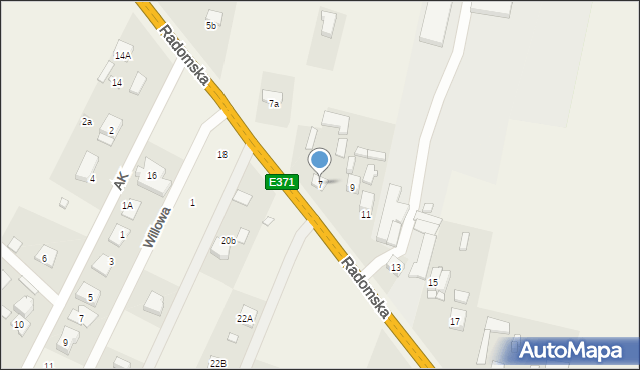 Makowiec, Radomska, 7, mapa Makowiec