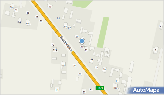 Makowiec, Radomska, 71, mapa Makowiec
