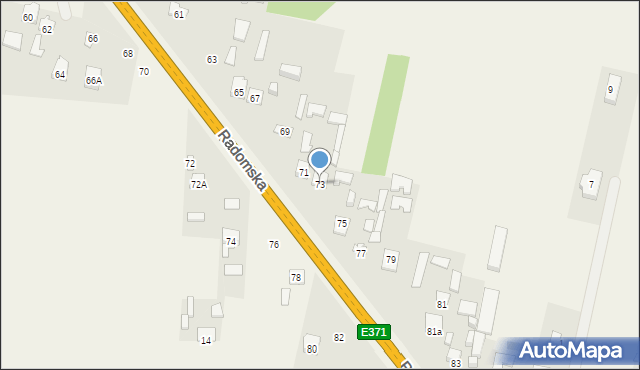 Makowiec, Radomska, 73, mapa Makowiec