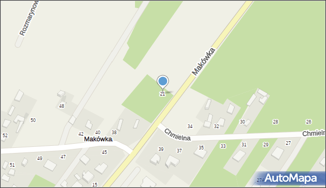 Makówka, Radziejowicka, 21, mapa Makówka