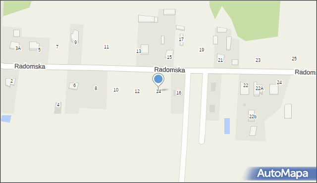 Małęczyn, Radomska, 14, mapa Małęczyn