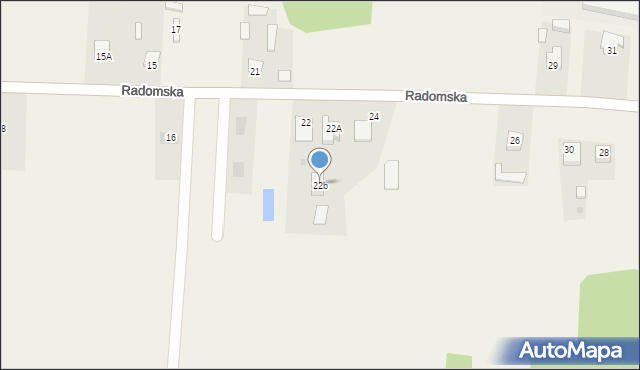 Małęczyn, Radomska, 22b, mapa Małęczyn