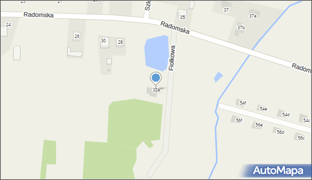 Małęczyn, Radomska, 32a, mapa Małęczyn