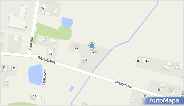 Małęczyn, Radomska, 37a, mapa Małęczyn