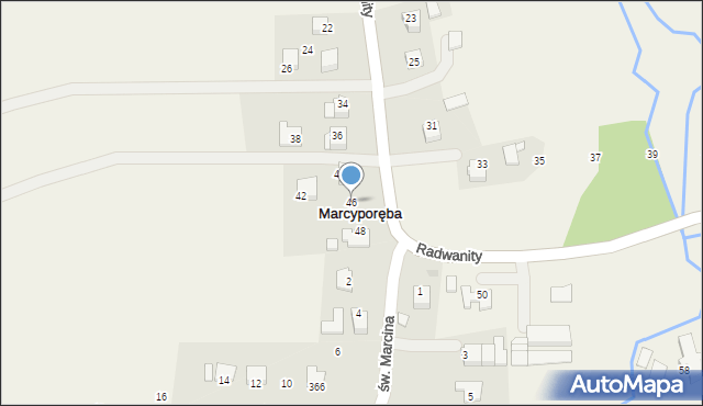 Marcyporęba, Radwanity Marka, 46, mapa Marcyporęba
