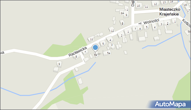 Miasteczko Krajeńskie, Racławicka, 6a, mapa Miasteczko Krajeńskie